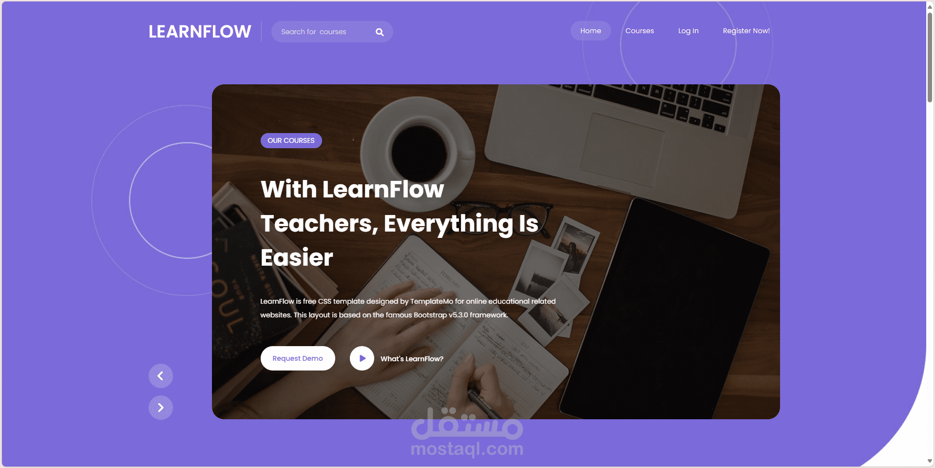 LearnFlow منصة تعليمية متكاملة عبر الإنترنت