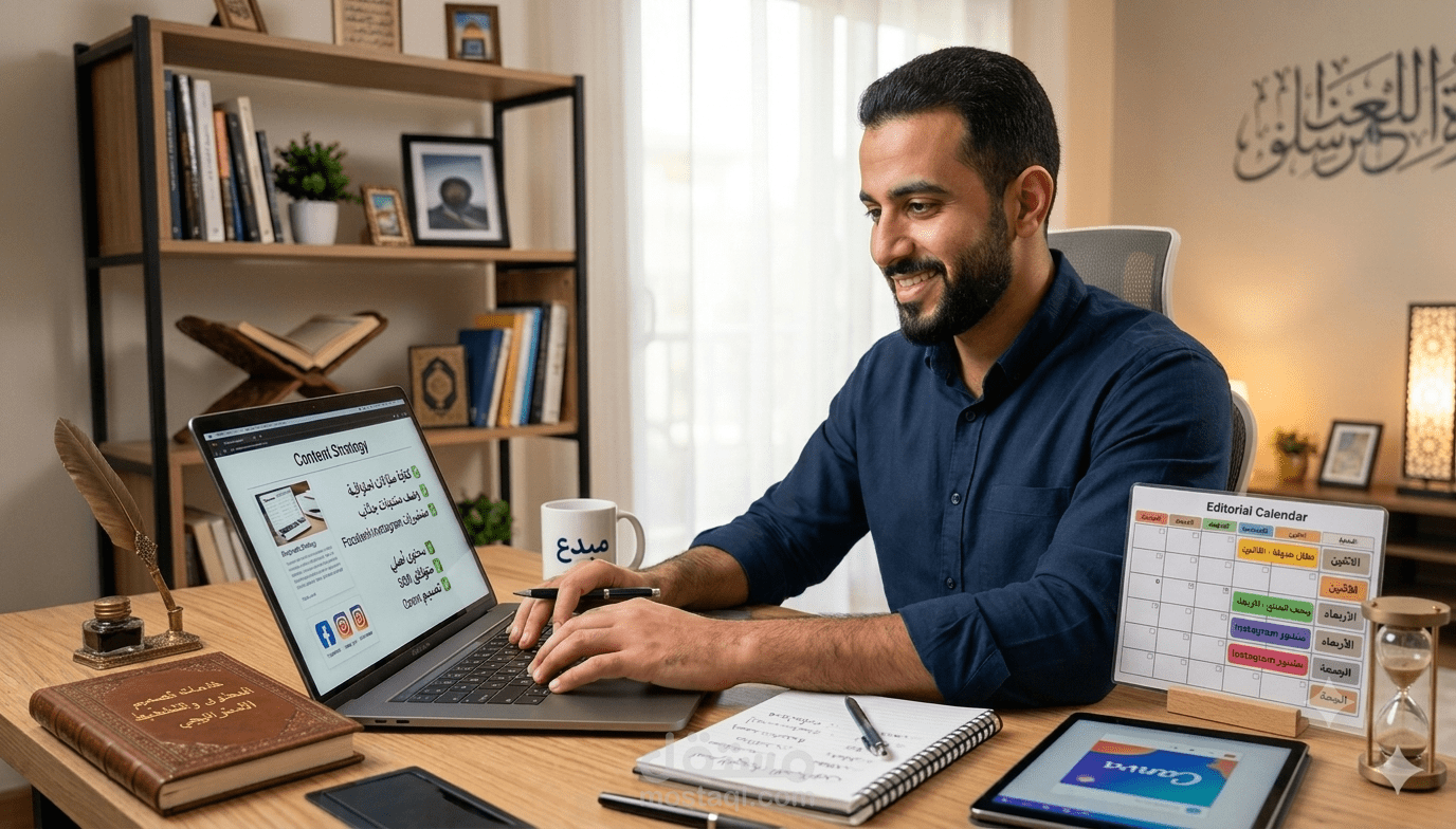 تصميم اعلان لشخص يقوم بعمل حر