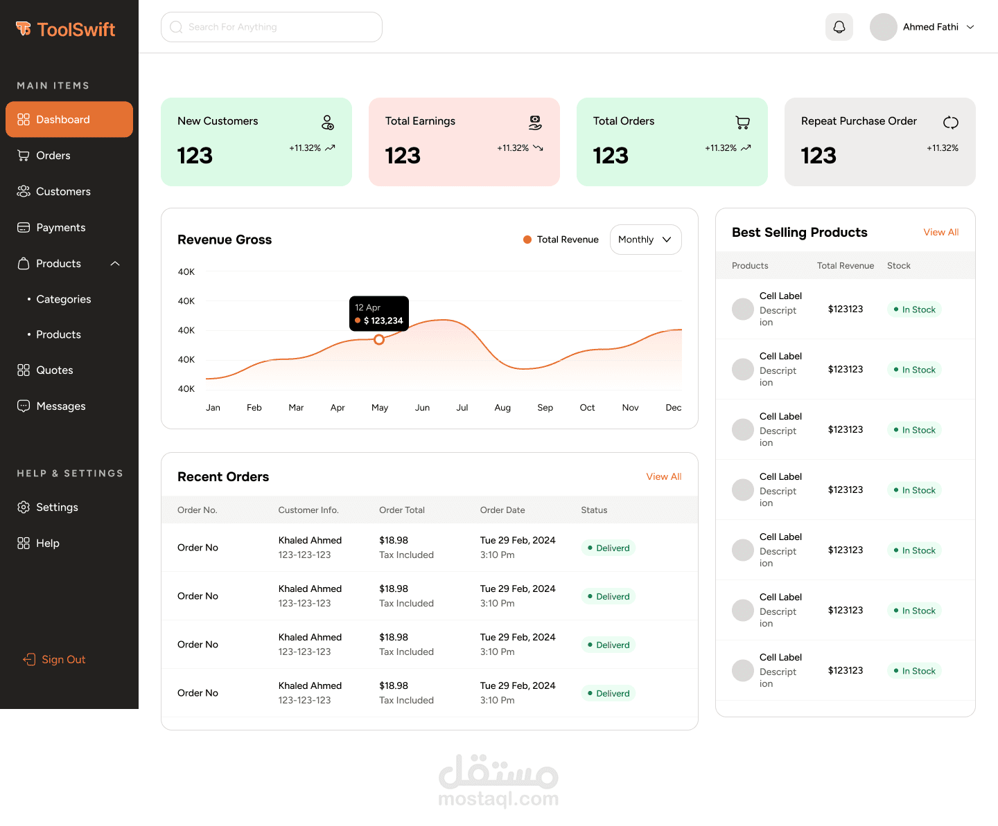 ToolSwift Dashboard