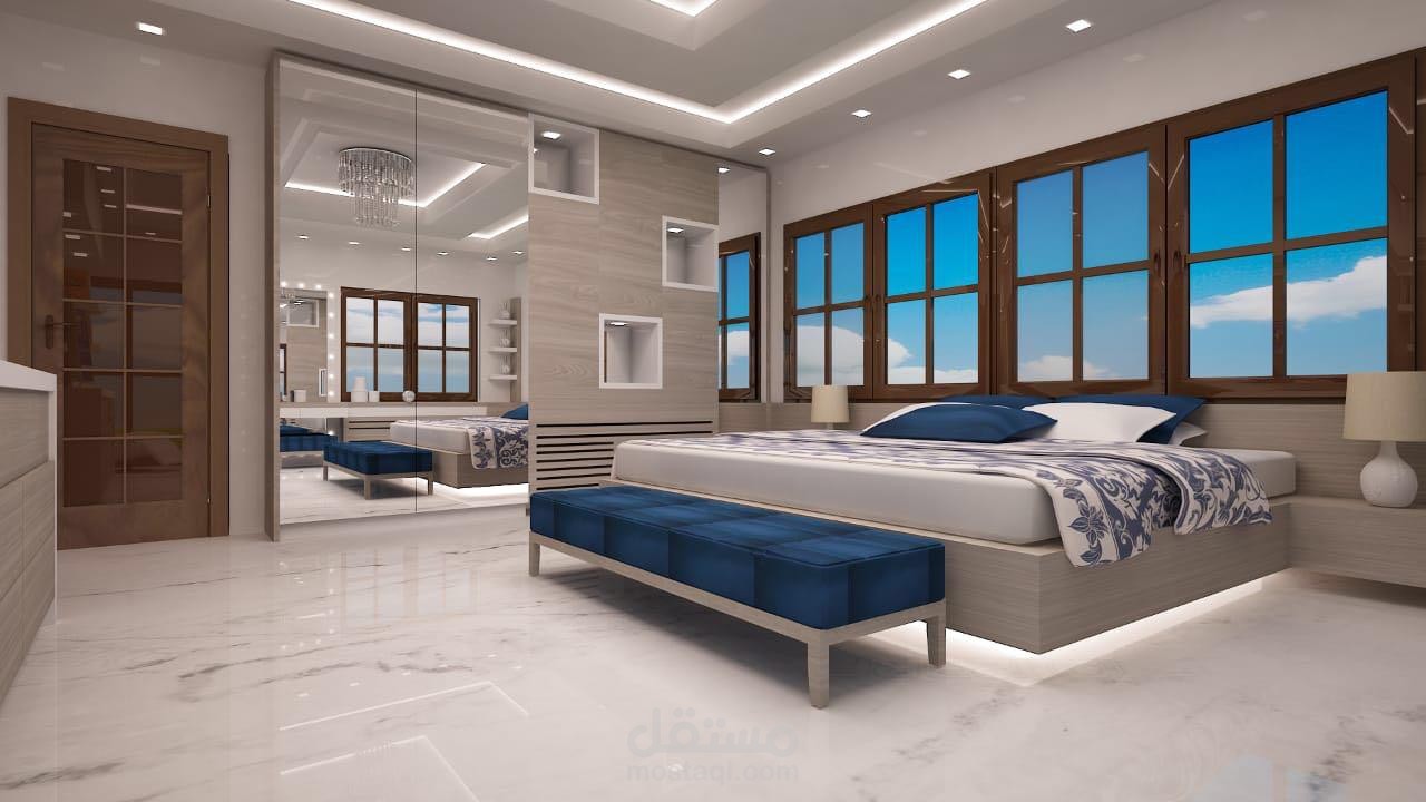 تصميم غرفة ماستر على الطراز الحديث
