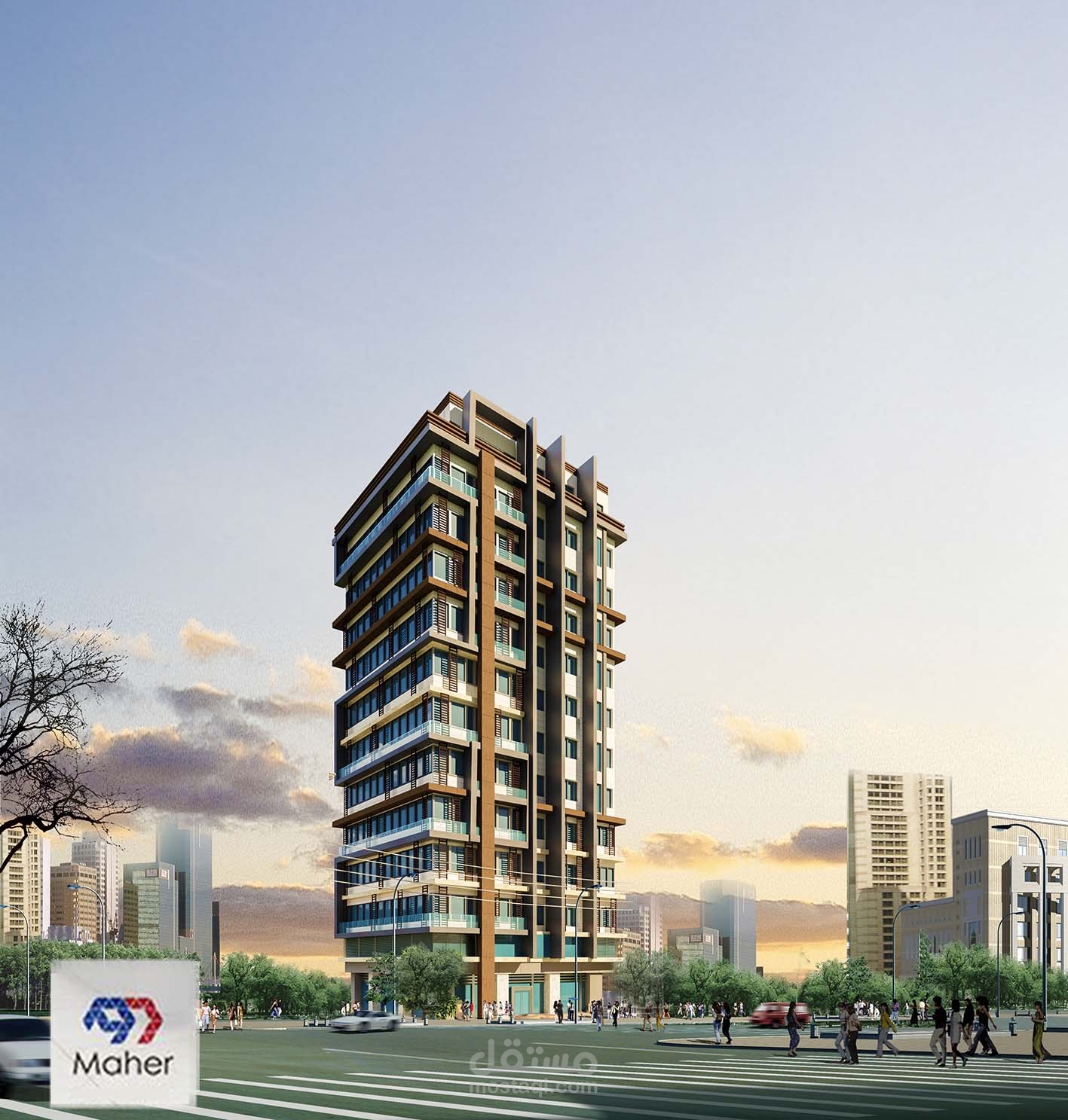 تصميم خارجي لمبنى سكني