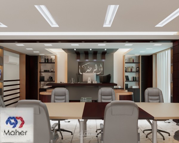 تصميم داخلي لمكتب مدير شركة