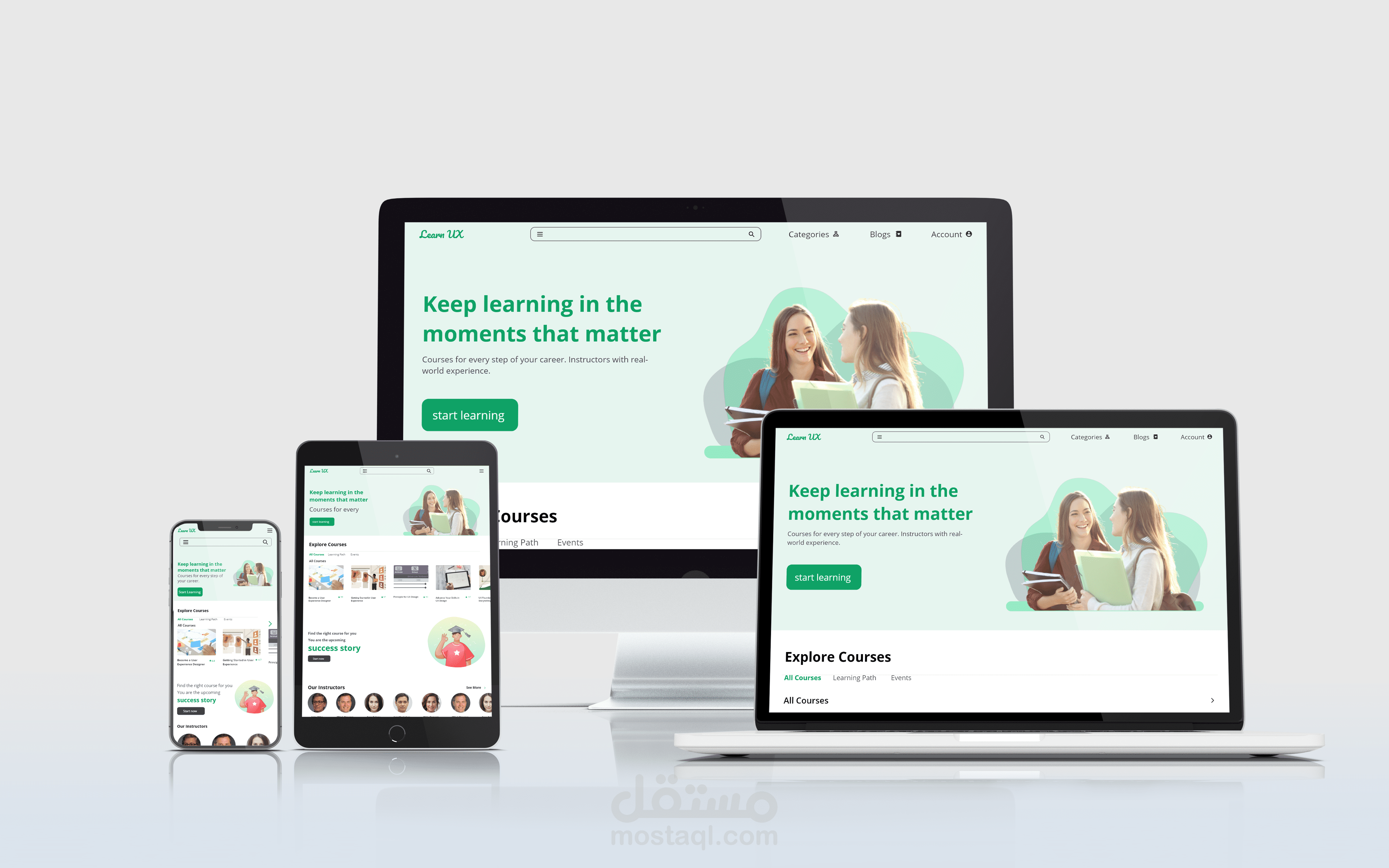 تصميم منصة تعليم إلكتروني مختصة في مجال تصميم تجربة المستخدم