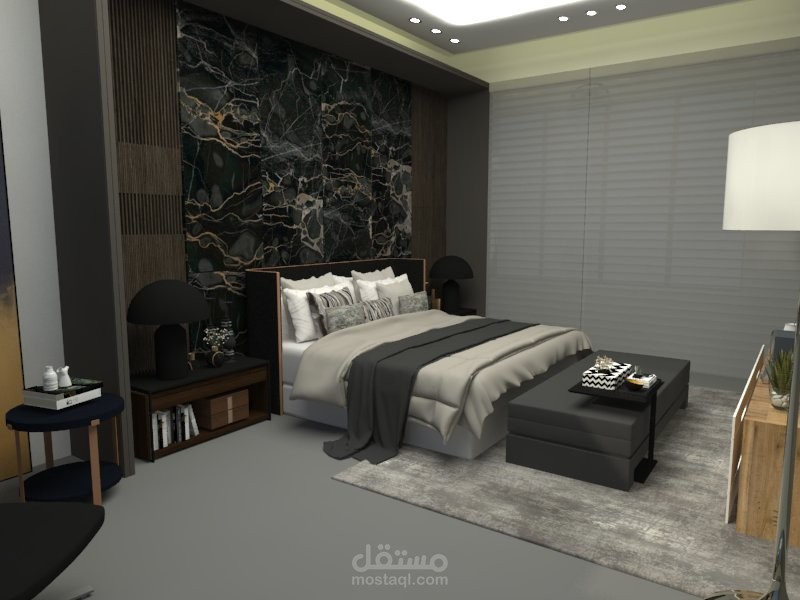 جناح نوم رئيسي - تصميم داخلي