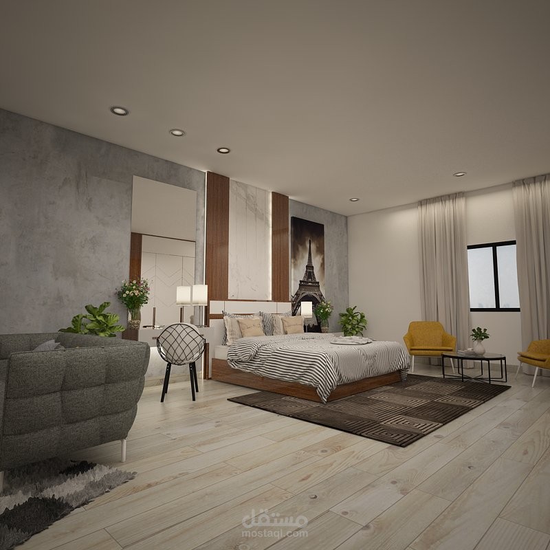 جناح نوم رئيسي مودرن - الكويت