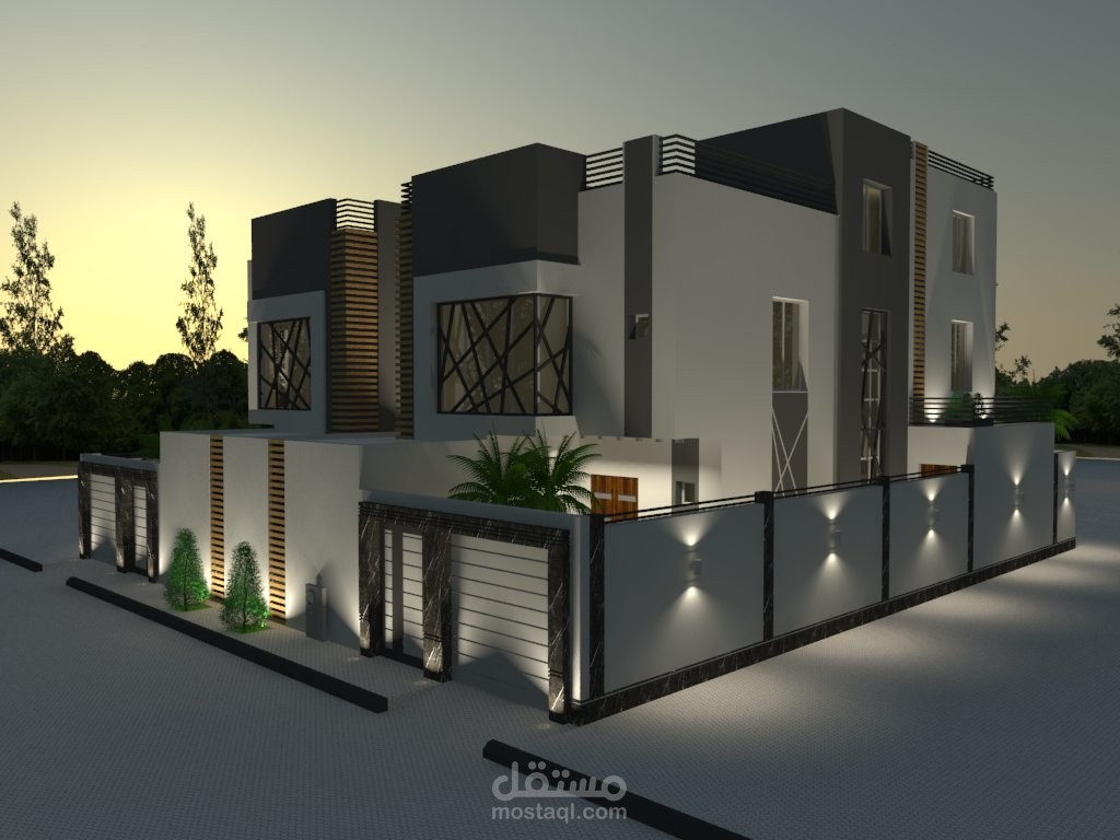 تصميم واجهات فيلا واعداد المخططات التنفيذية - المملكة العربية السعودية