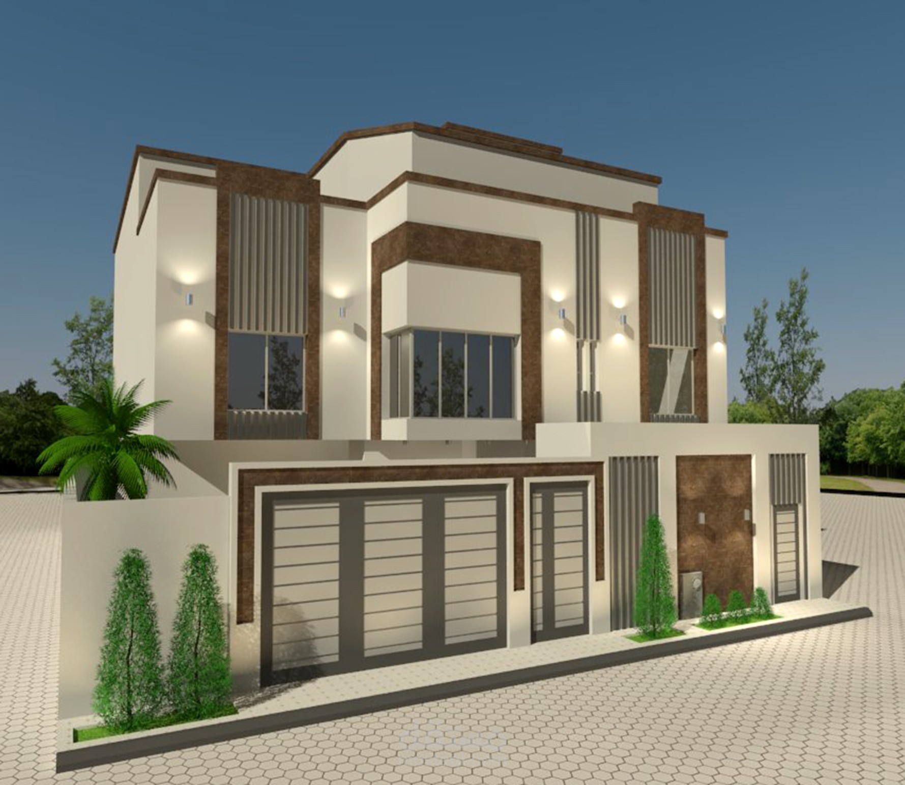 تصميم واجهة فيلا مودرن - السعودية