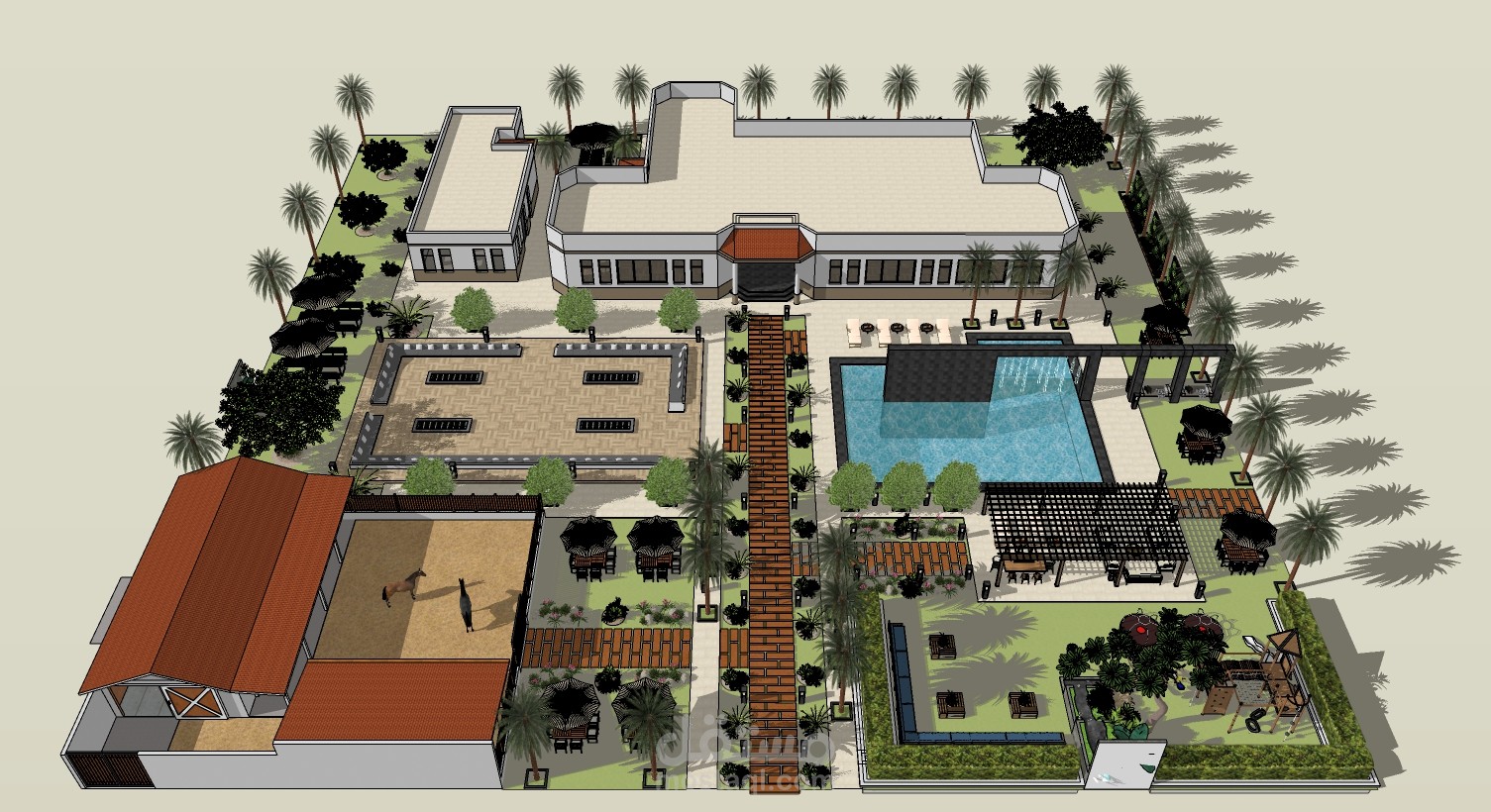 تصميم استراحة ومزرعة - المملكة العربية السعودية