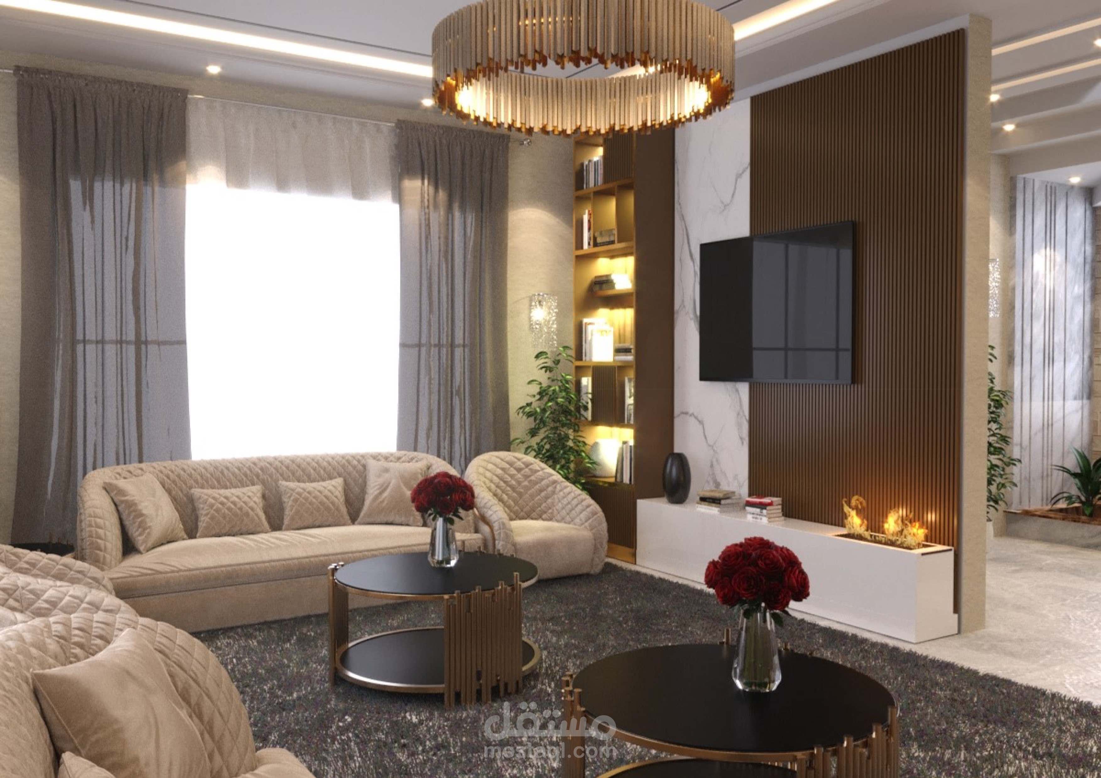 تصميم داخلي لفيلا سكنية - السعودية