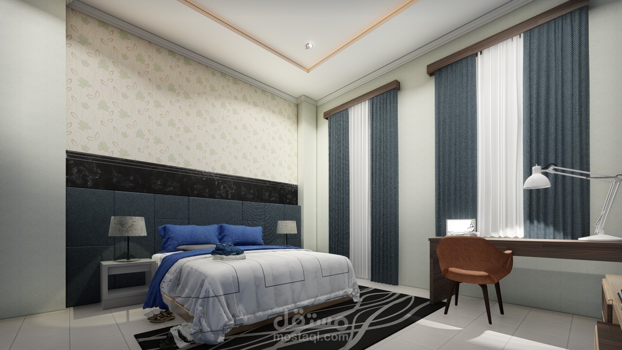 تصميم داخلي لغرفه نوم رئيسيه