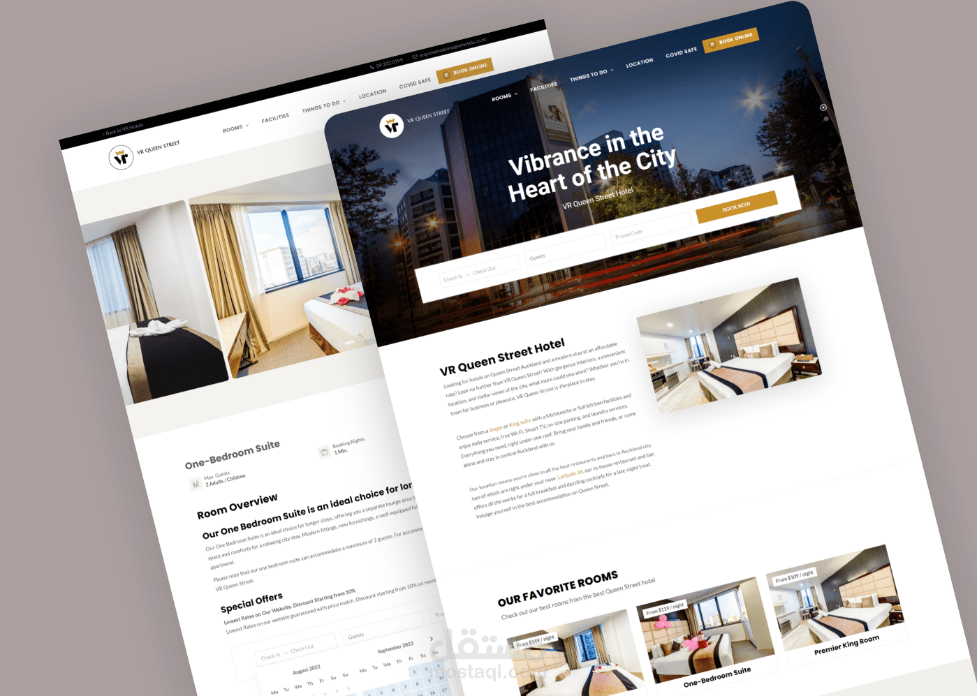 تصميم وبناء موقع "لحجز فندق "