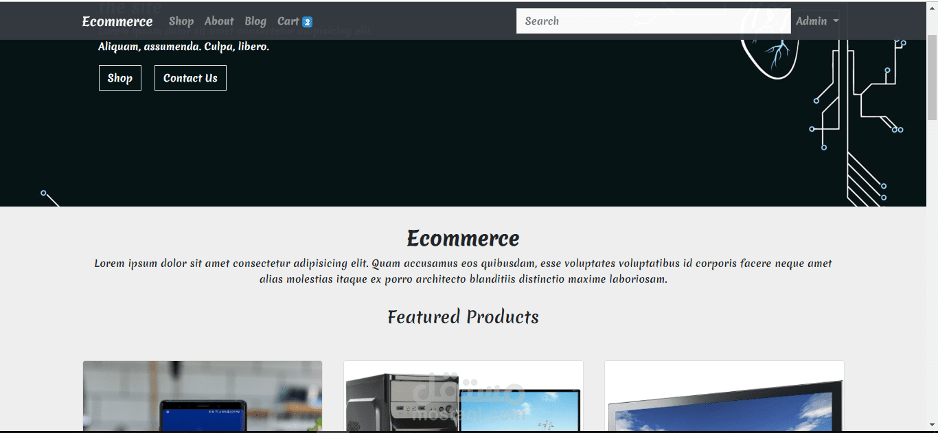 متجر الكتروني متكامل باستخدام اللارافيل