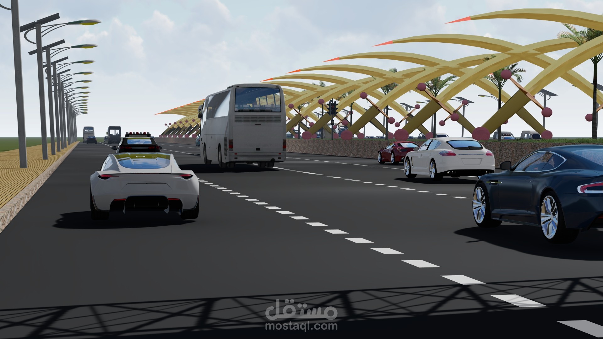 اظهار ثلاثي  لطريق النخيل