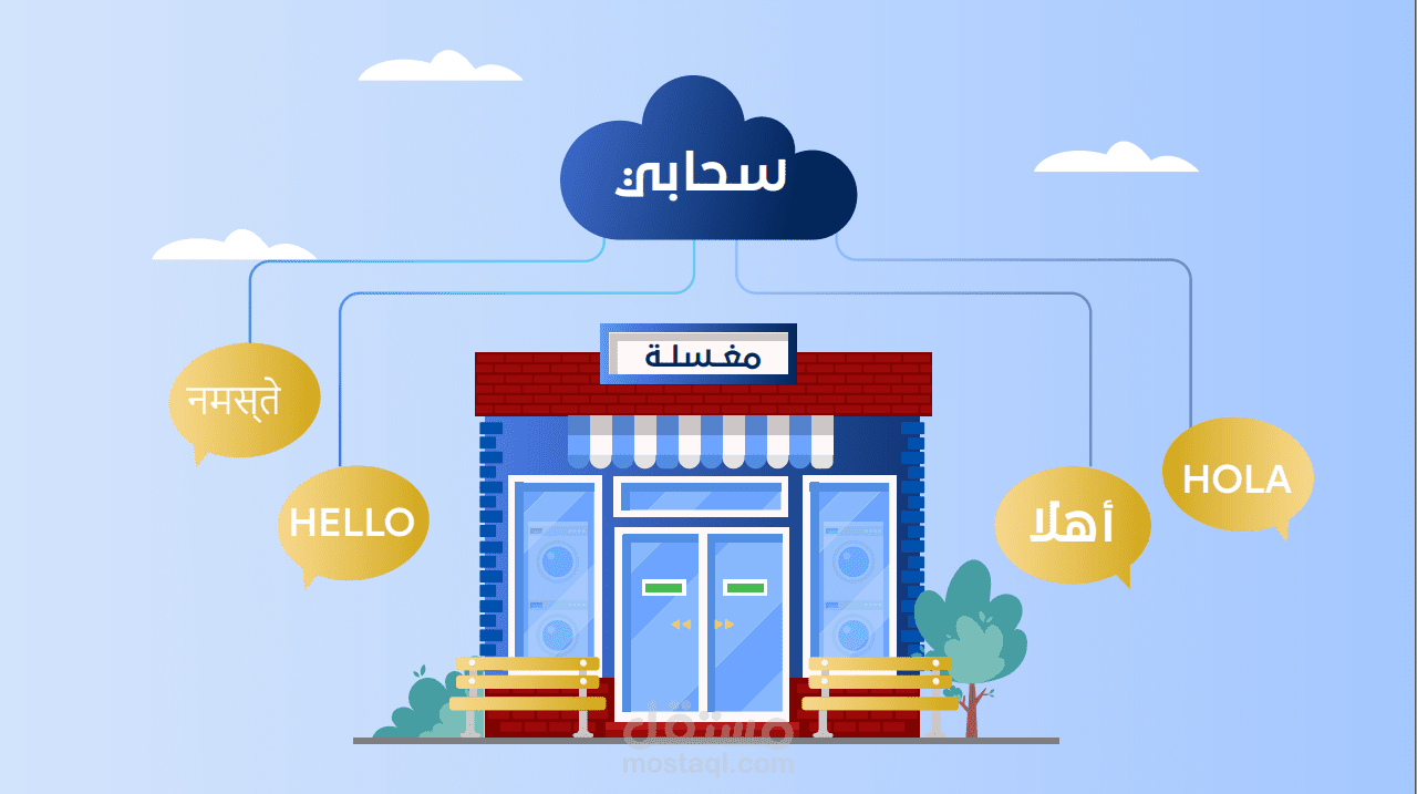 موشن جرافيك احترافي شركة مغسلة