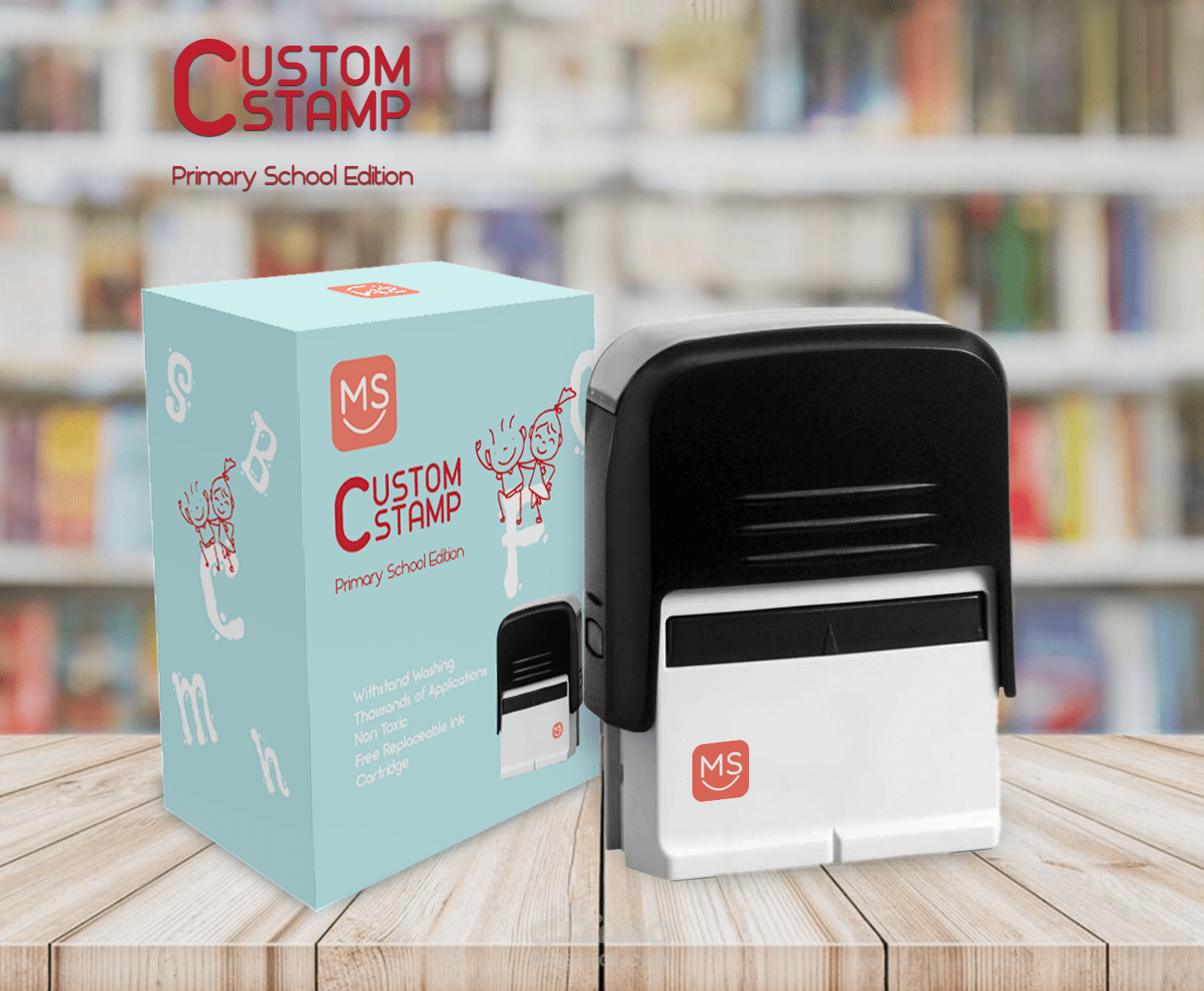 تصميم البوكس الخاص بمنتج ختم أطفال