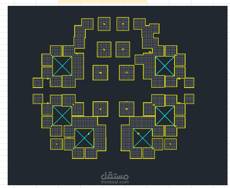 حصر أعمال الحفر والاساسات لمبنى حضانة