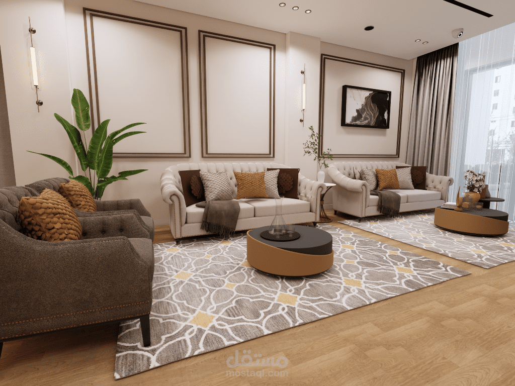 تصميم داخلي لشقة كاملة