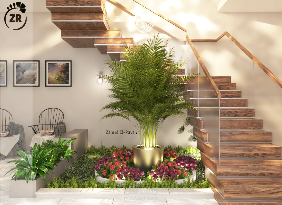 Landscape Under Stairs