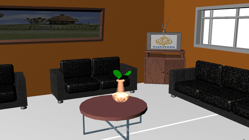 تصميم 3D صالون