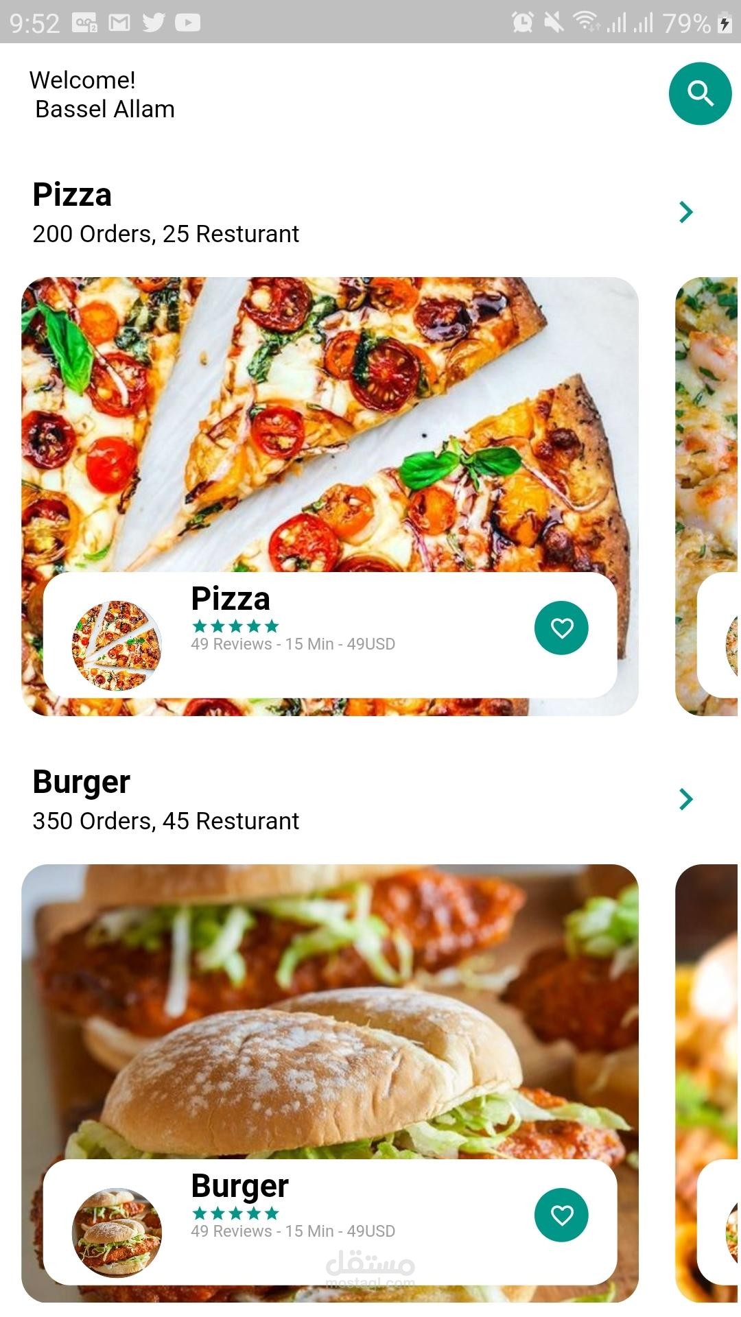 Demo Food Delivery UI with Flutter