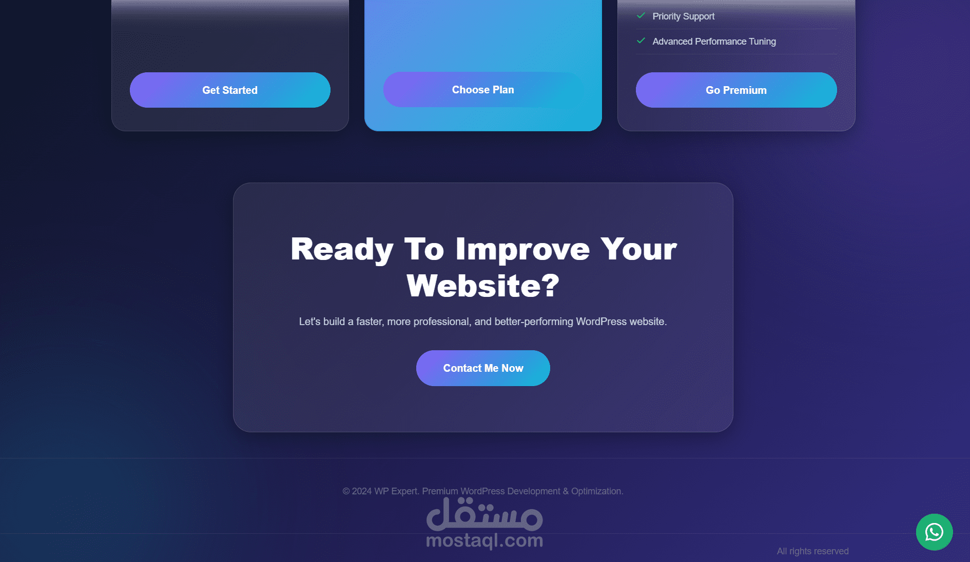 Landing Page احترافية باستخدام HTML5 وCSS3 لعرض مهارات تطوير الويب (Portfolio)