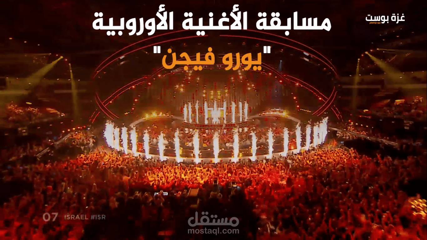 رفع علم فلسطين في مسابقة اليورو فيجن 2019