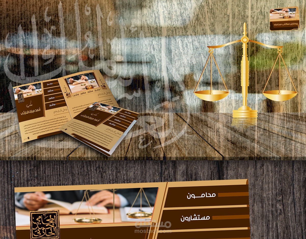 تصميم بروفايل لمكتب محاماه واستشارات قانونية  -  Corporate Profile Design for Lawyer