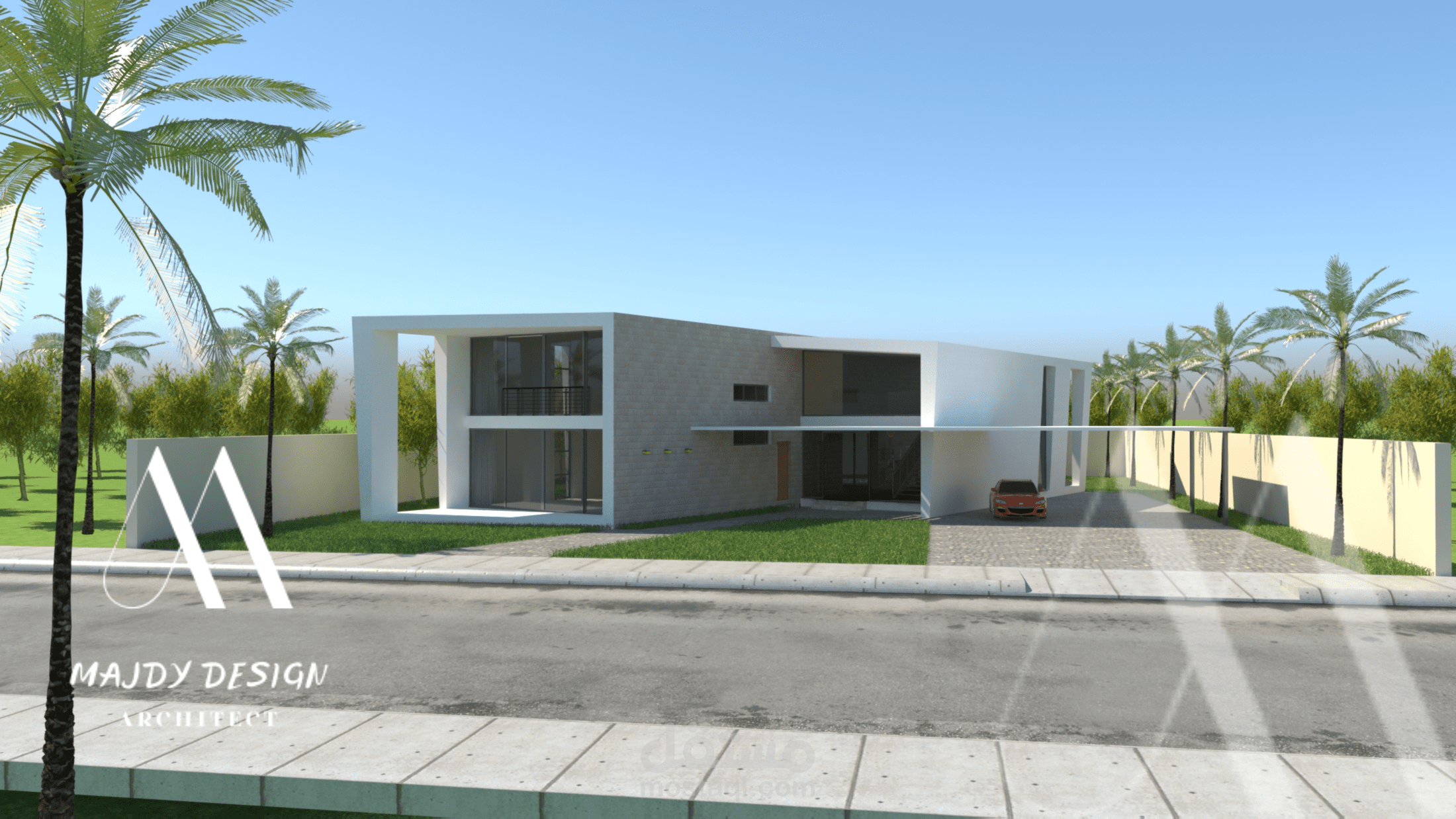 تصميم فيلا سكنية بطابع مودرن - السعودية