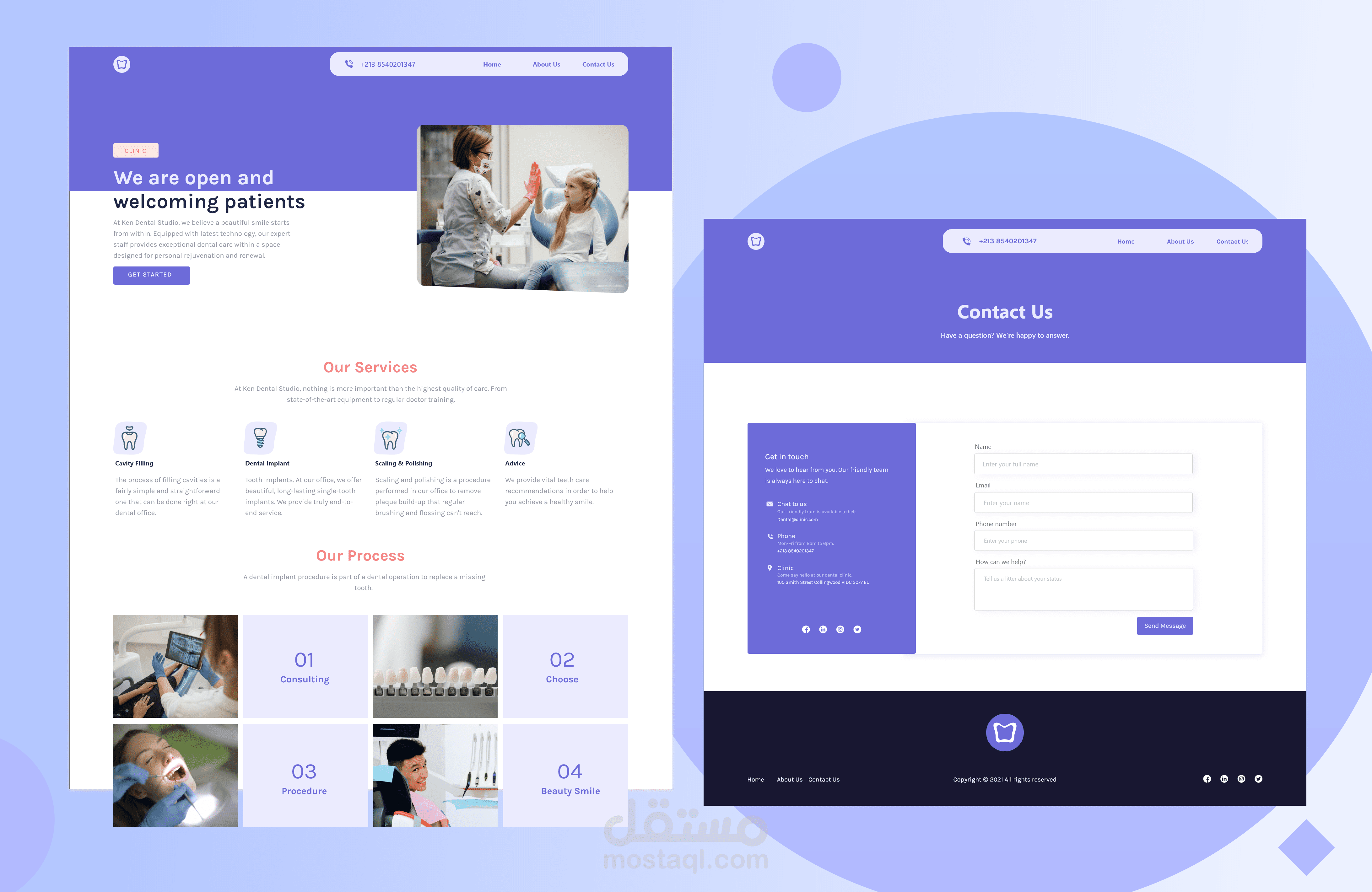 موقع تعريفي لعيادة اسنان