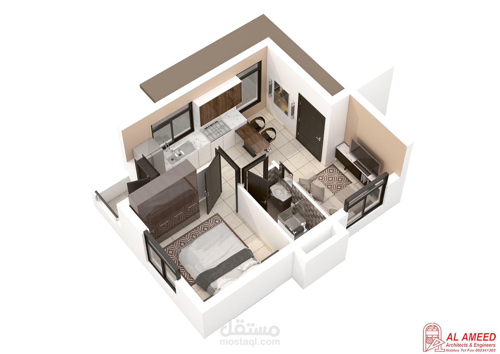Studio 3D floor plan