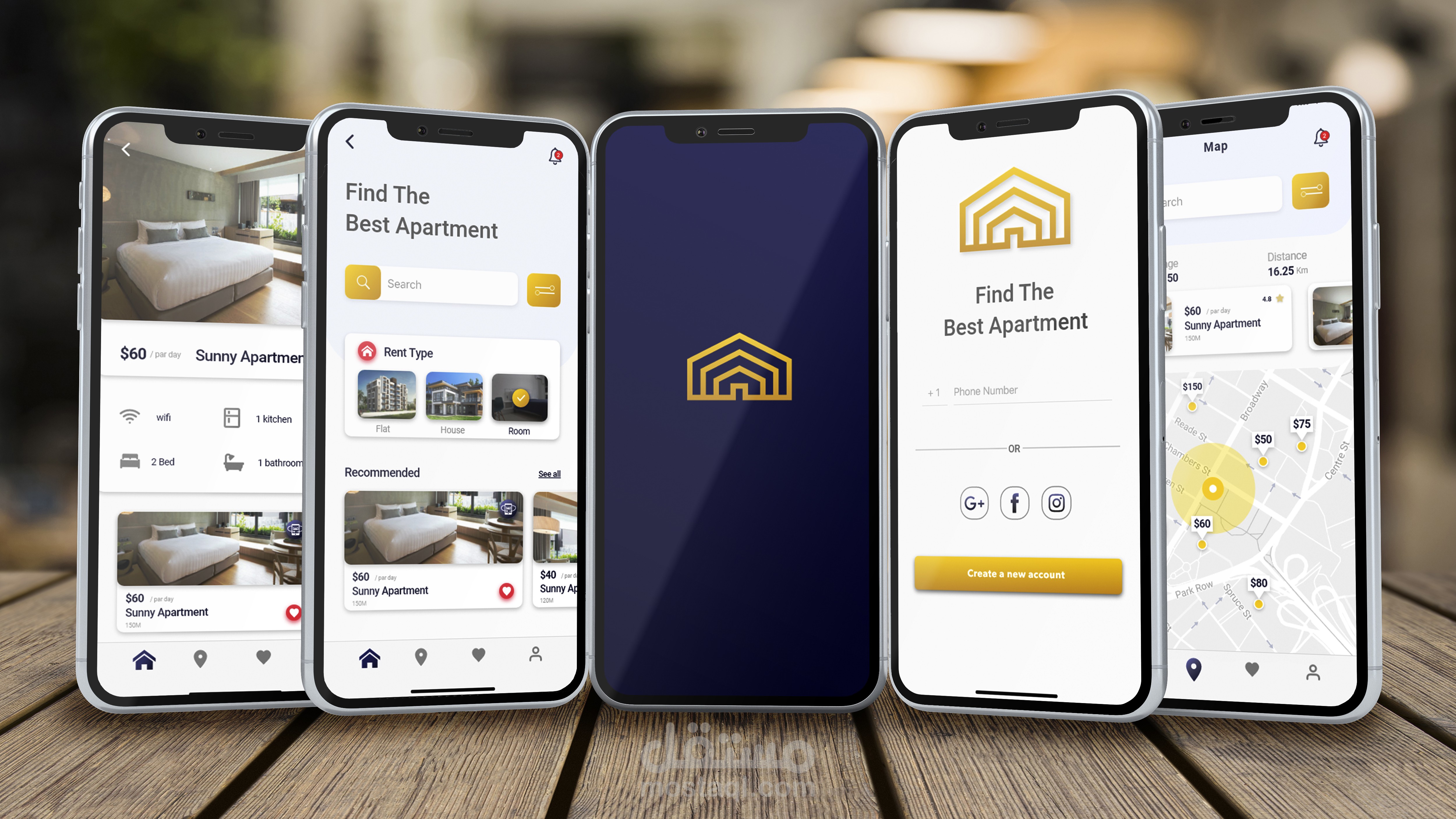 تصميم UX/UI لتطبيق بحث عن عقارات
