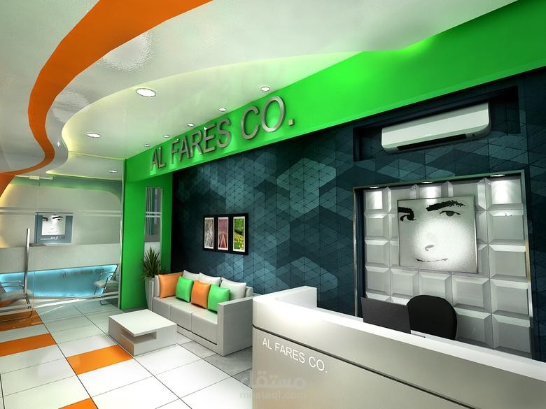 تصميم مكتب استقبال شركة دعايا واعلان