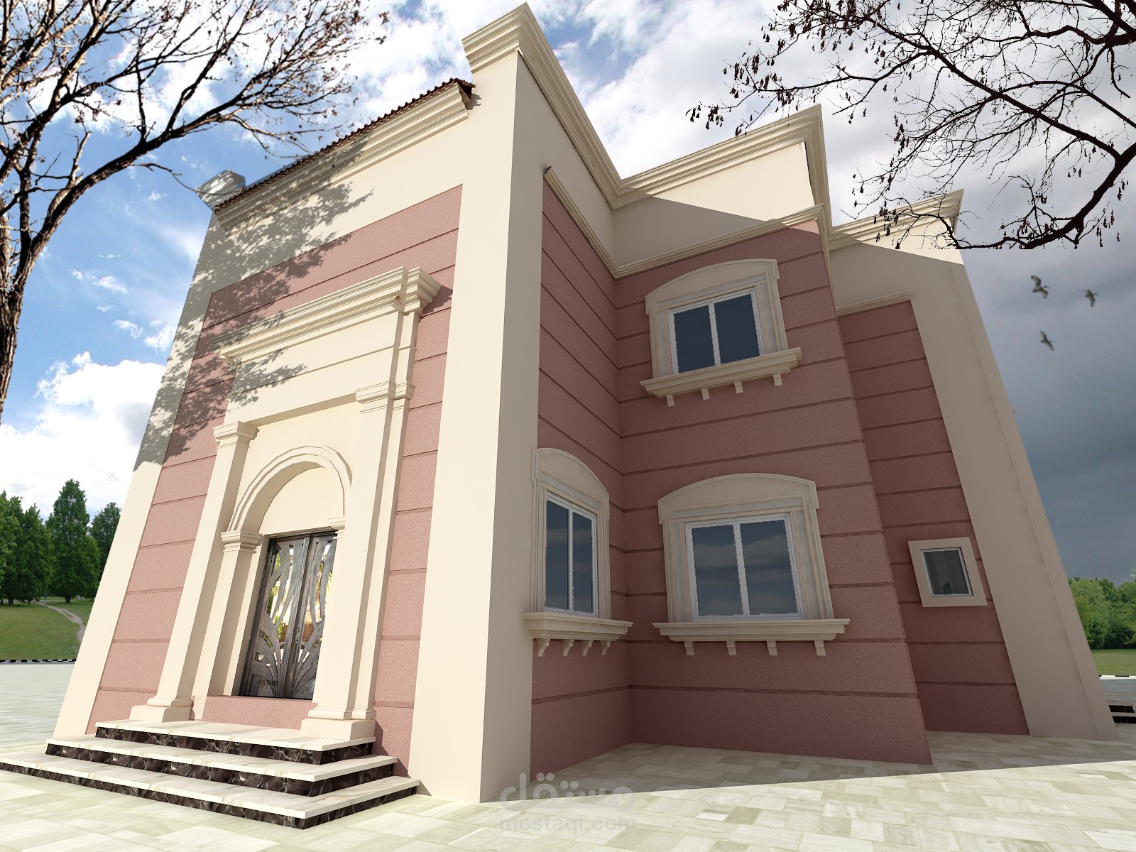 تصميم واجهة فيلا - بوست مودرن