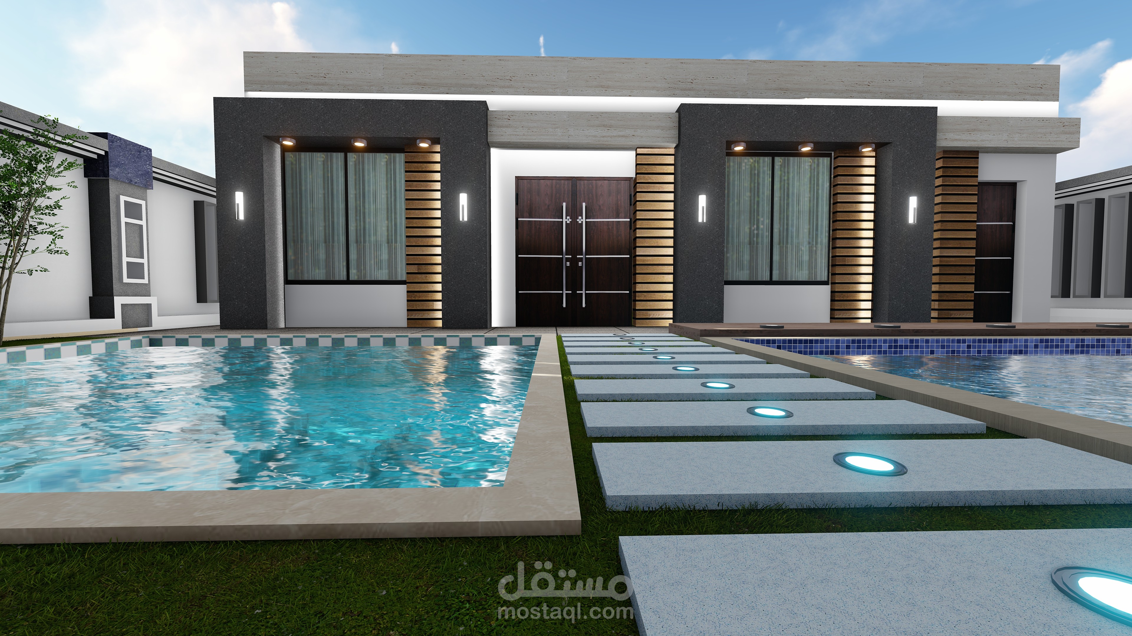 تصميم واجهة مودرن modern