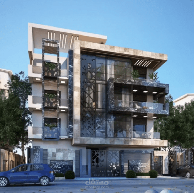 تصميم واجهات عماير ومحال تجارية