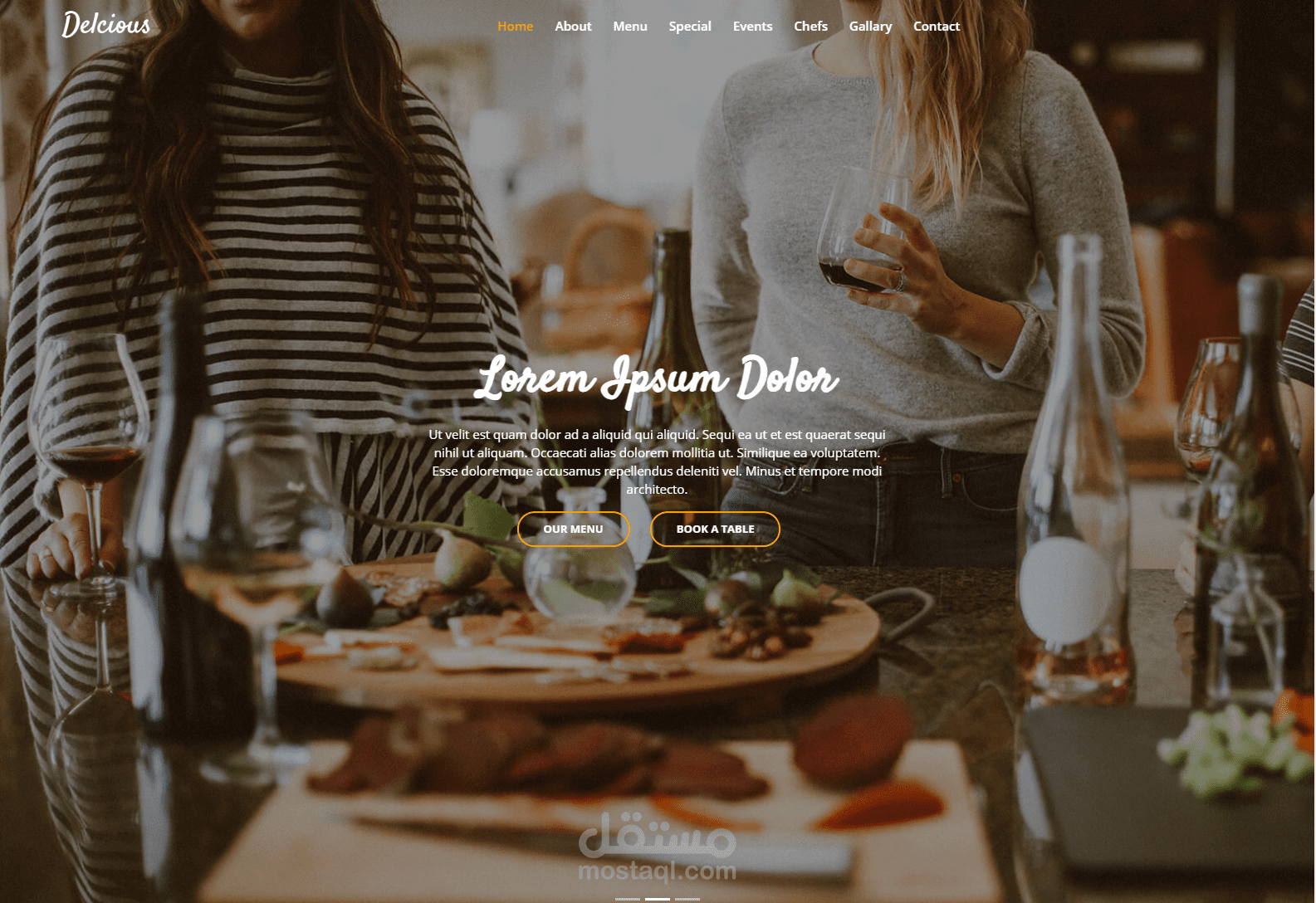 موقع مطعم متجاوب