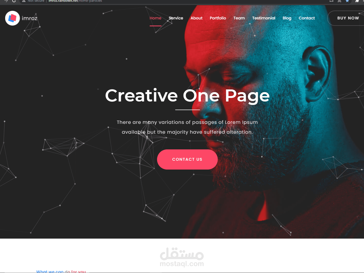 صفحة هبوط متجاوبة مع جميع الشاشات.