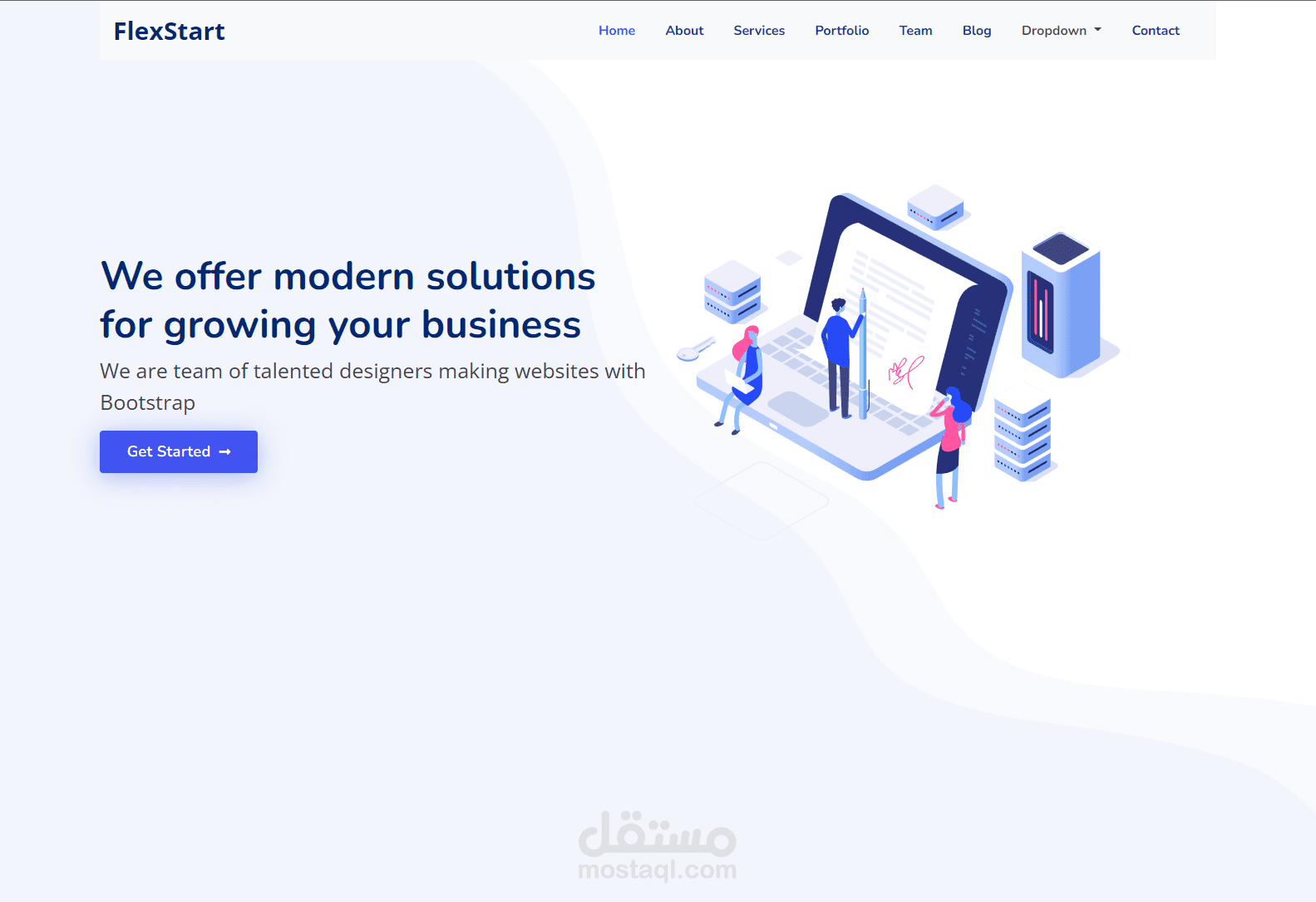Flex Start Responsive Page