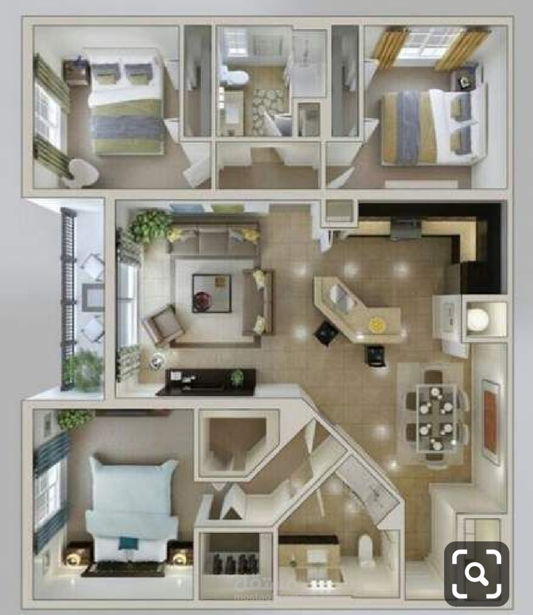 تصميم شقه سكنيه