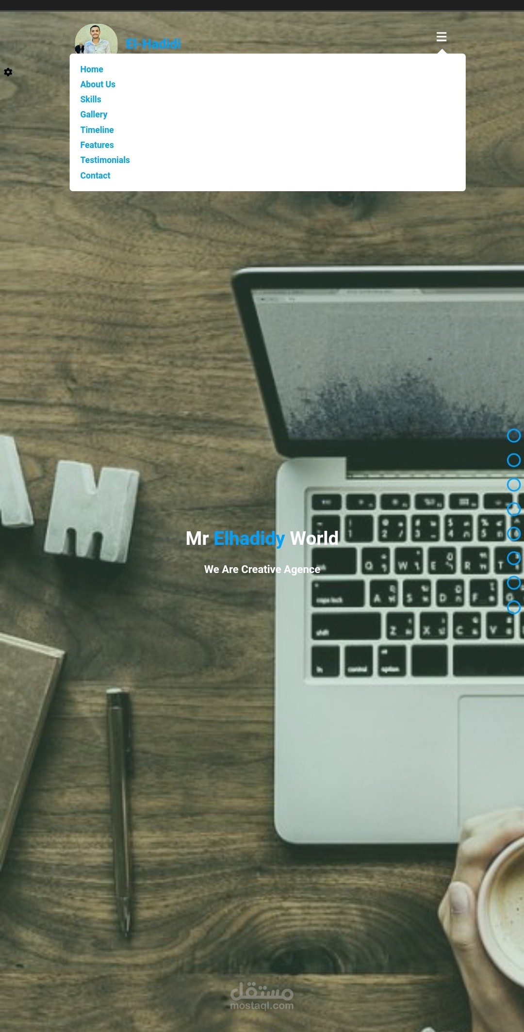 إنشاء صفحة ويب ب HTML,CSS,JS متوافقة مع جميع الاجهزة