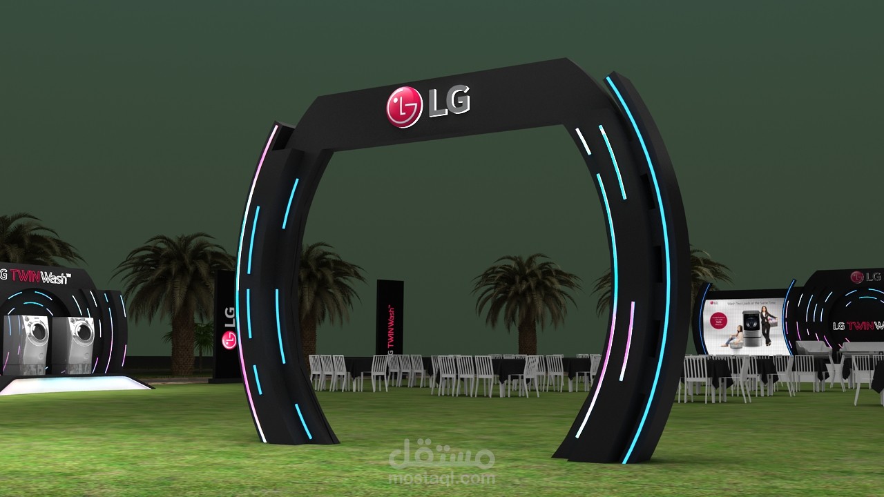 lg launch event 3d design