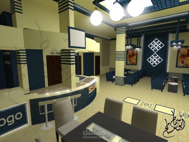 تصميم داخلي لمطعم