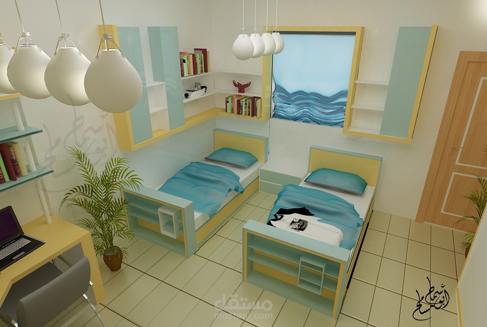 تصميم داخلي لغرفة نوم أطفال