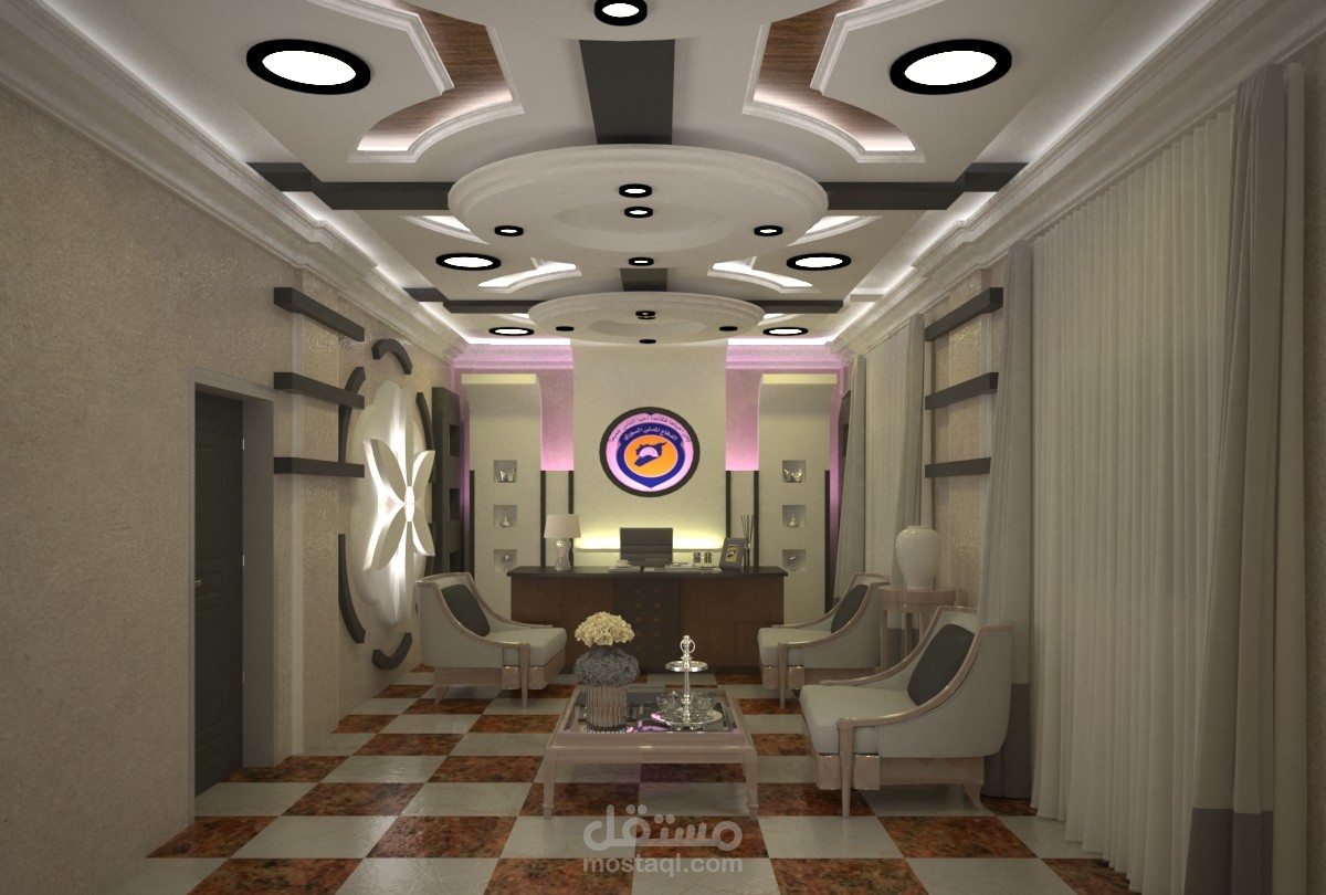 تصميم ديكور مكاتب موظفين