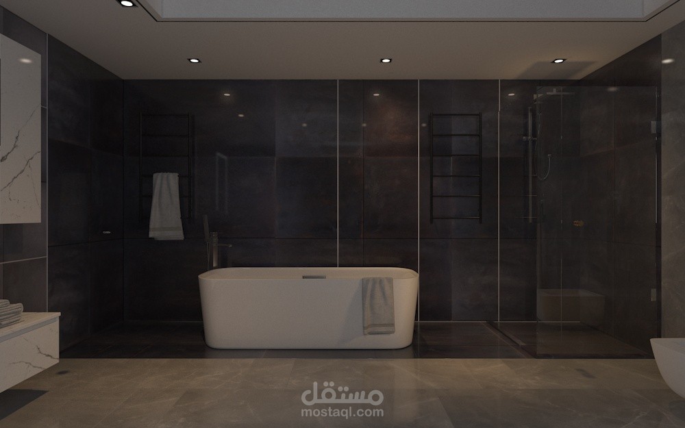 مشروع تصميم حمام فخمة بمدينة جدة