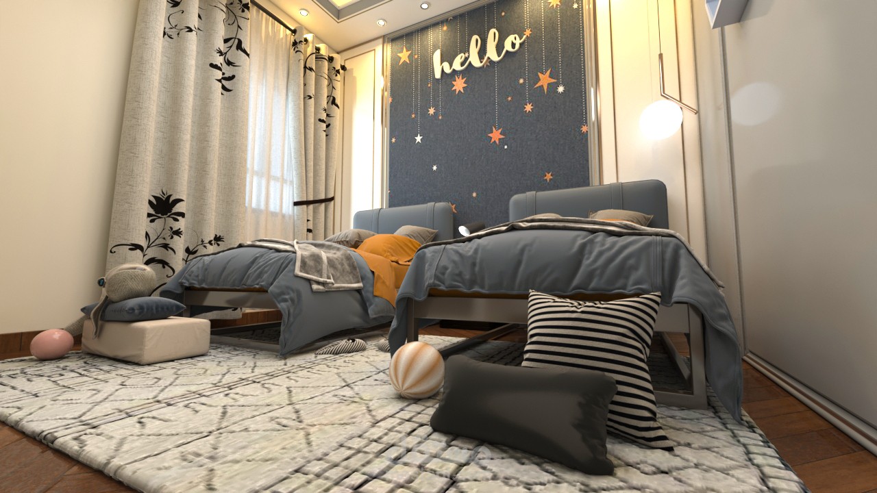 غرفة اطفال شبابي مبتكرة