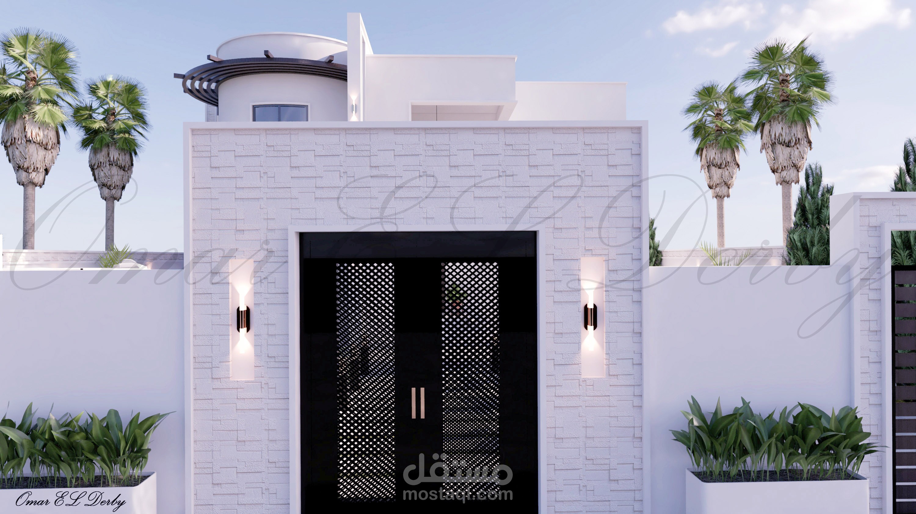 تصميم واجهات ولاندسكيب لفيلا