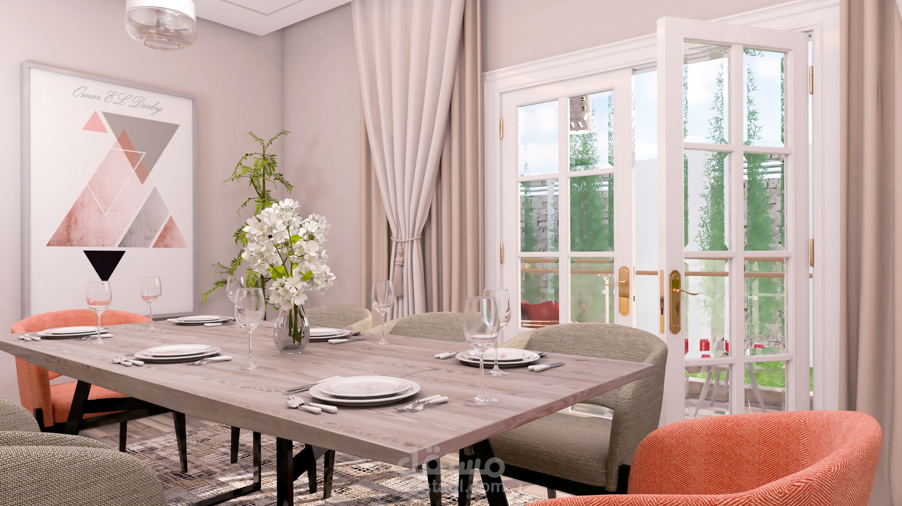 تصميم داخلي لغرفة طعام