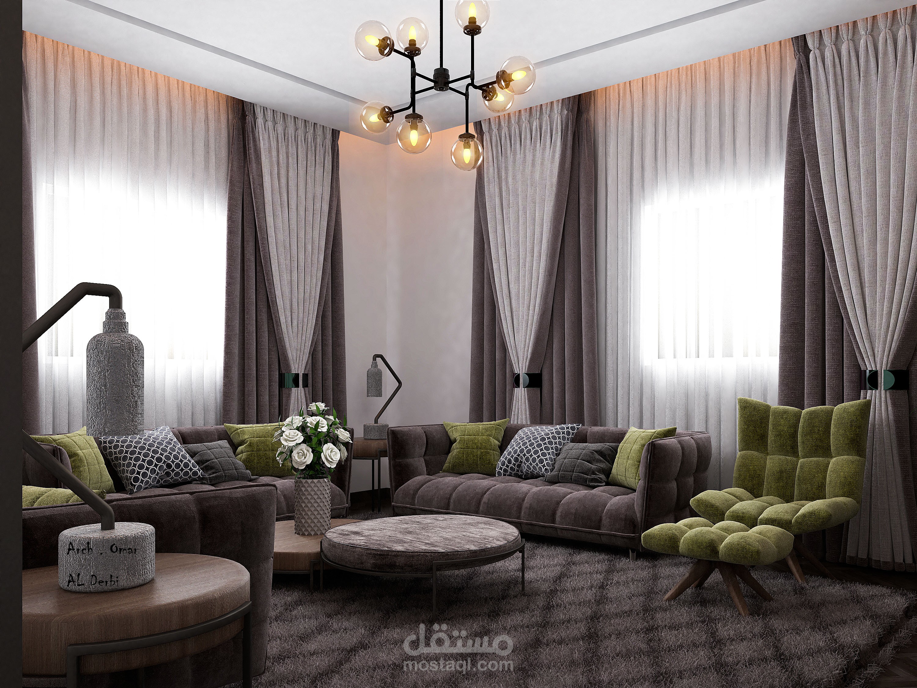 تصميم داخلي  لمجلس نساء في السعودية