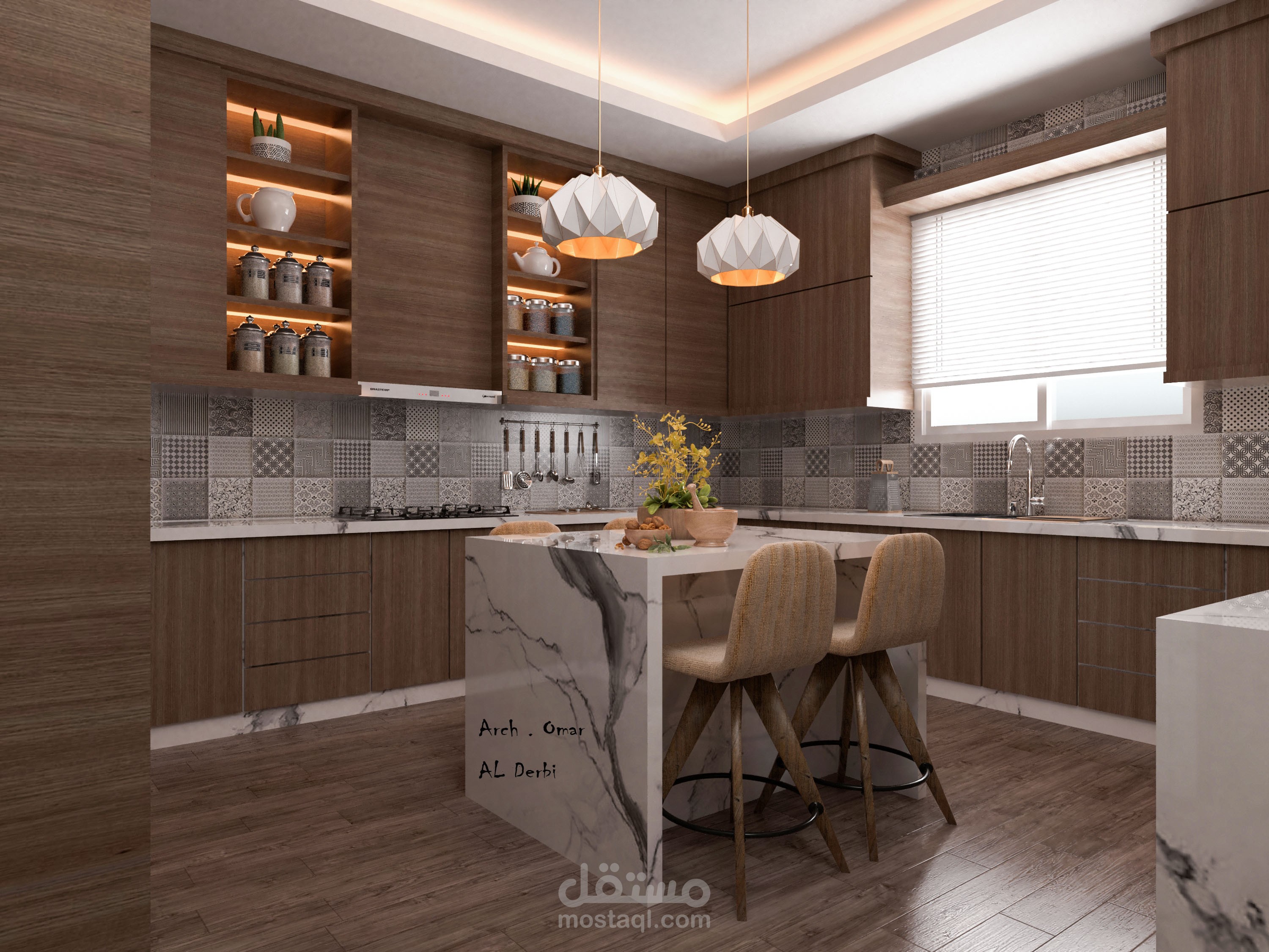 تصميم داخلي لمطبخ في السعودية